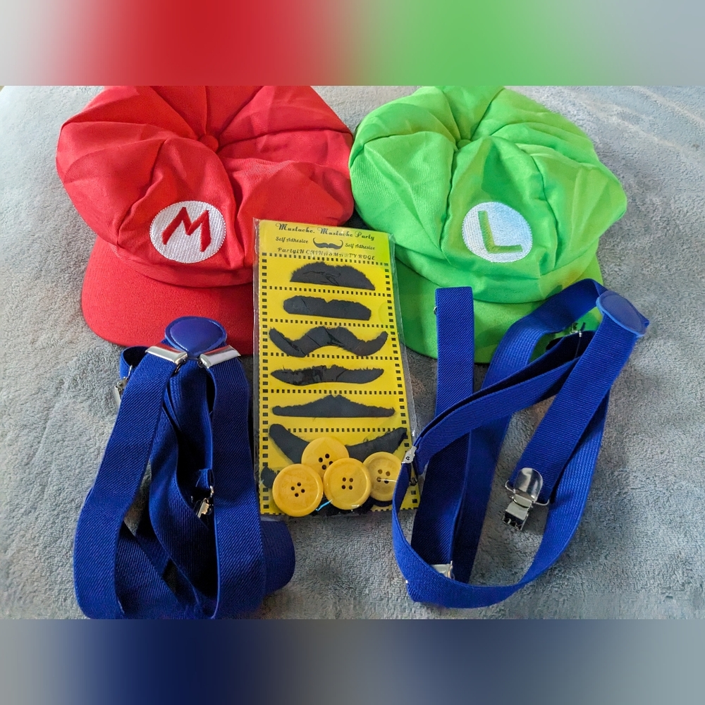 Adult Mario and Luigi costume set